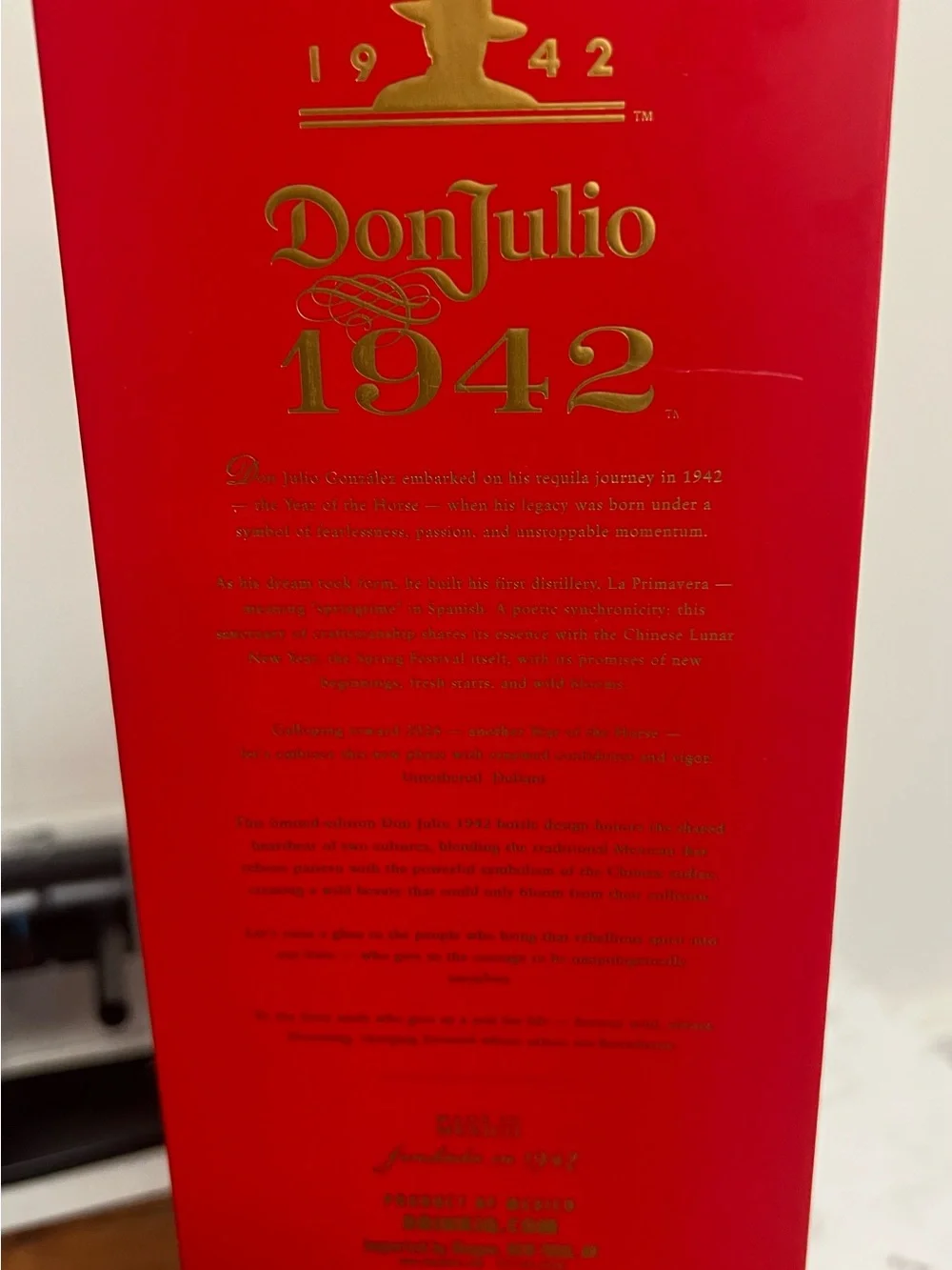 Limited edition Don Julio 1942 “LUNAR Year of the Horse" empty display set. - Picture 6 of 16